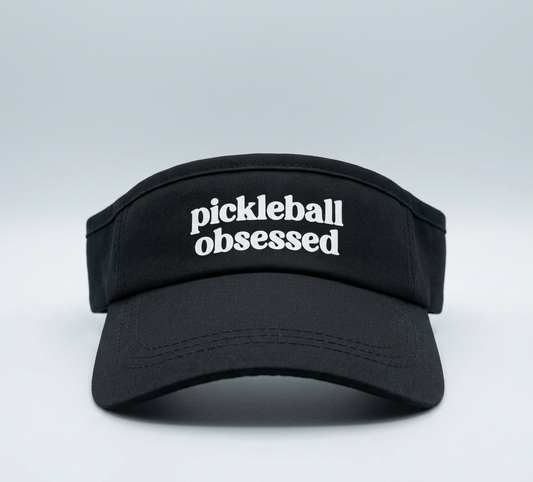 Pickleball Obsessed Sun Visor - Black
