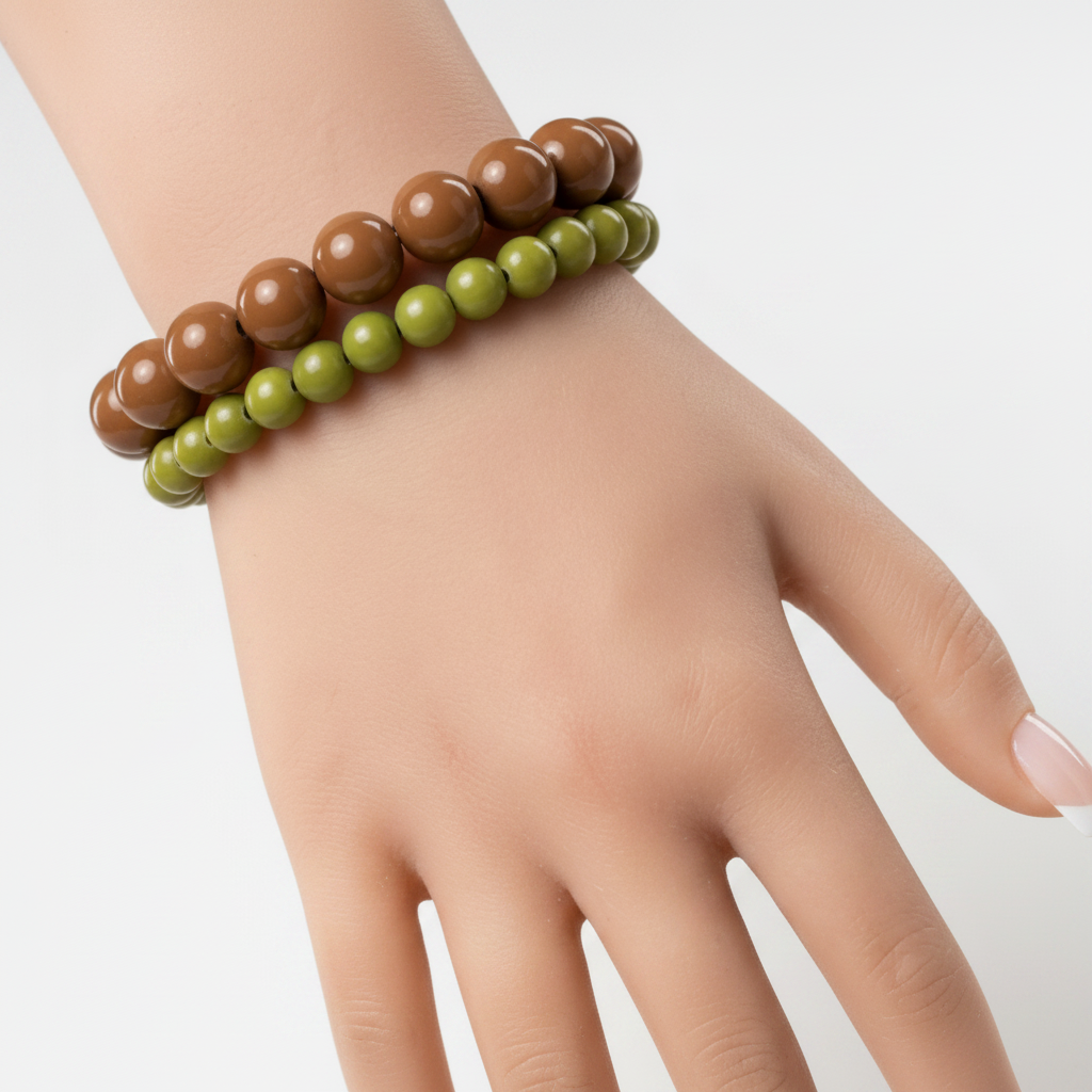 Stretch Beaded Bracelets - Set of Two