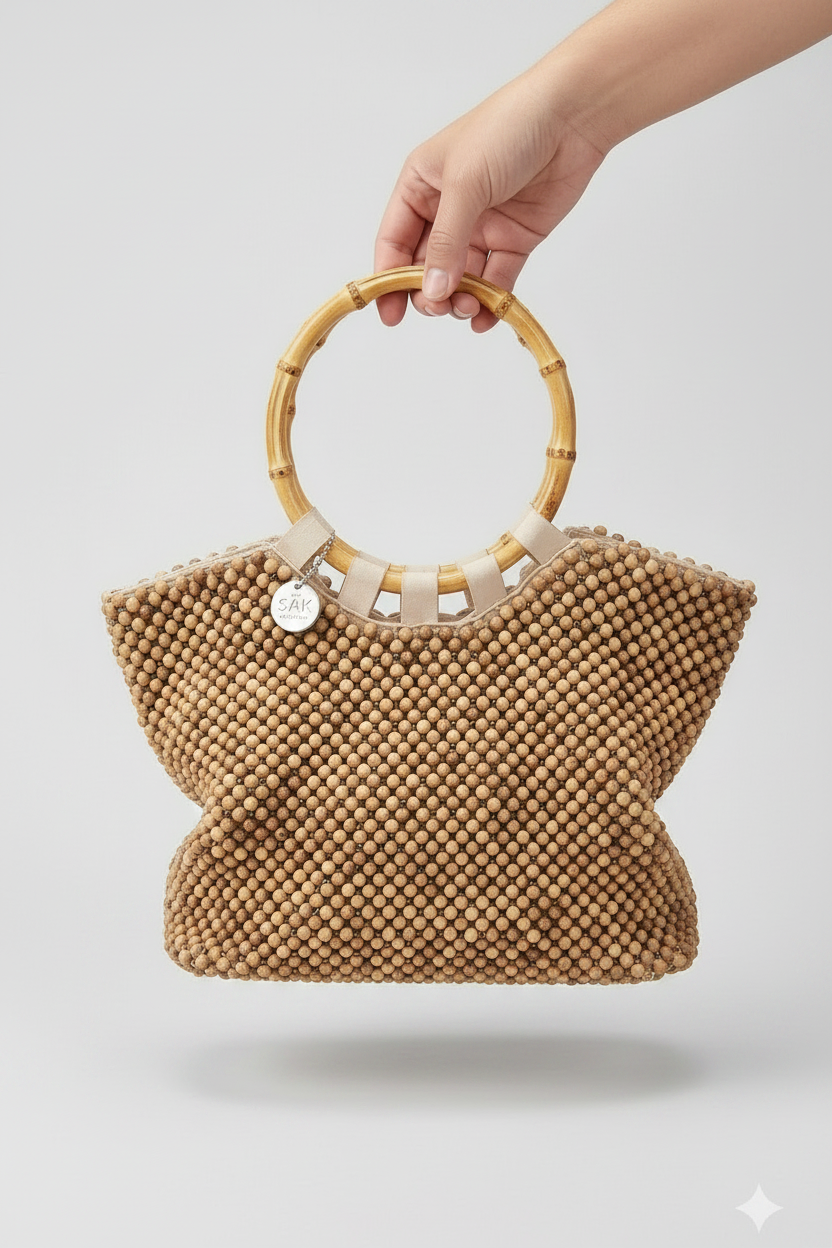 Handbag - Pre-Owned - Vintage - Original SAK Wooden Beaded