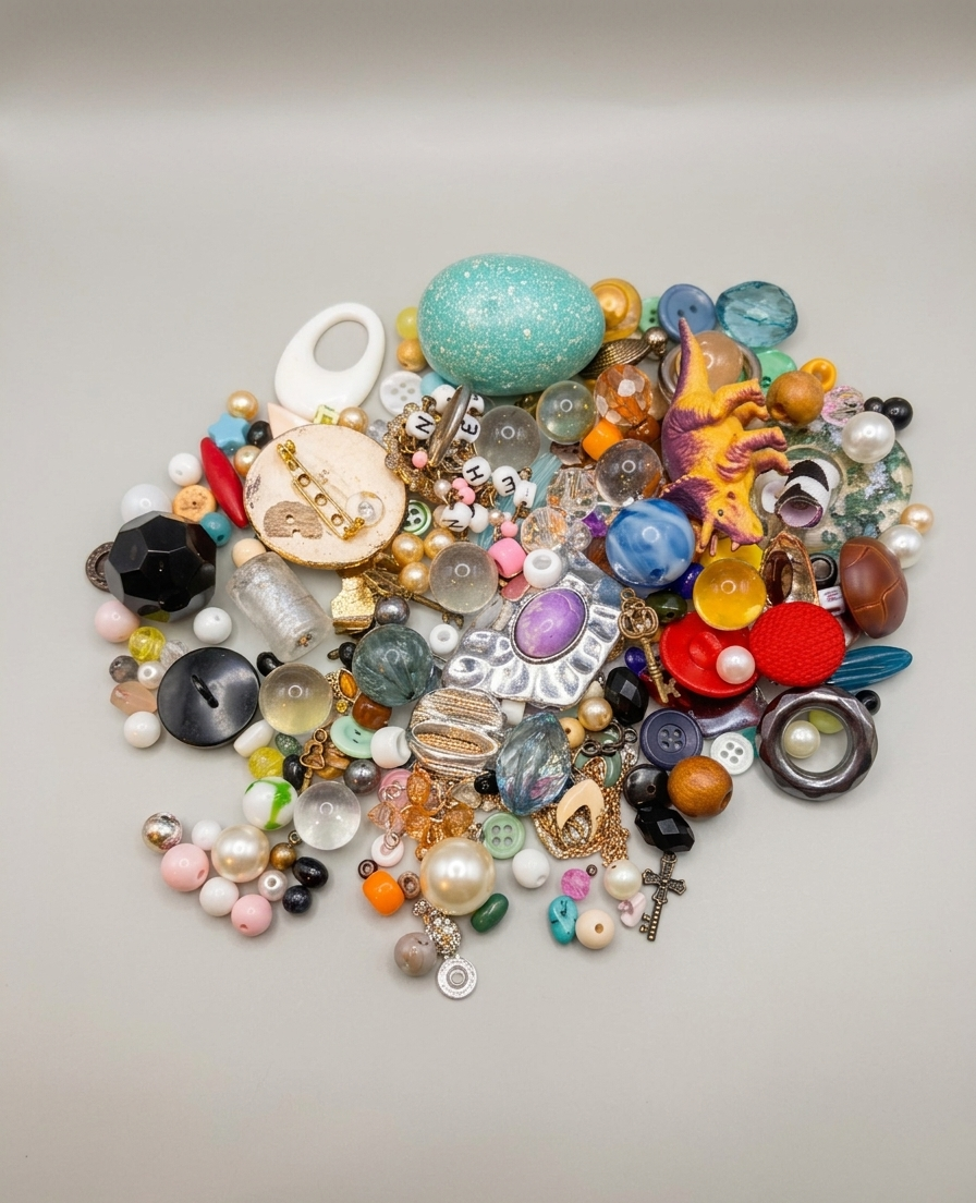 Vintage Bead Soup of Lil Treasures