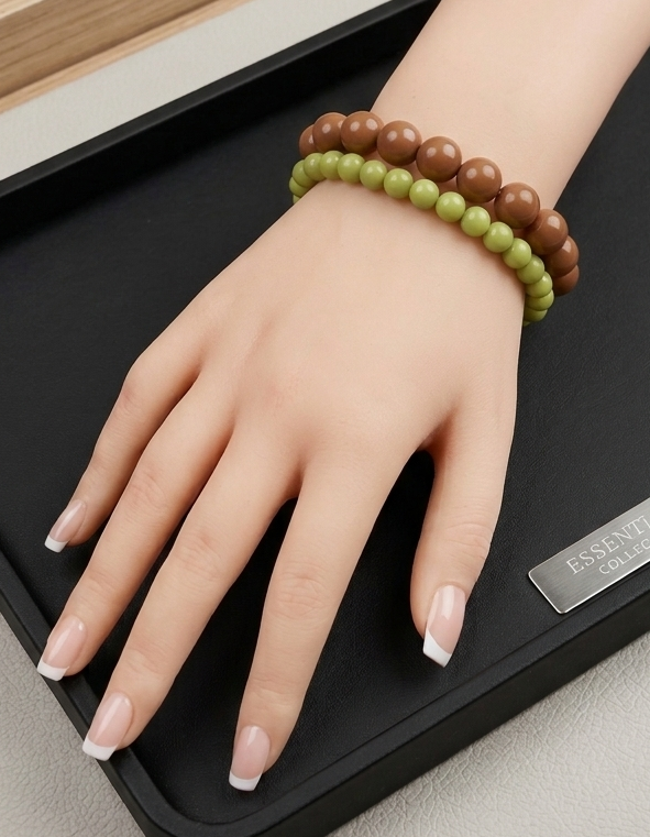 Stretch Beaded Bracelets - Set of Two