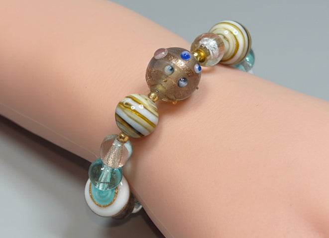 Bracelet - Handmade - Vibrant Glass Beaded