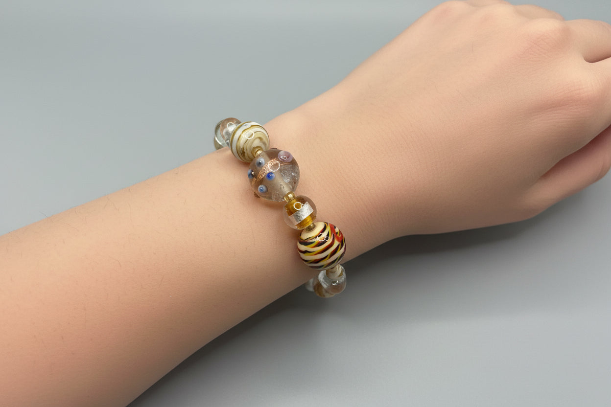 Bracelet - Handmade - Vibrant Glass Beaded