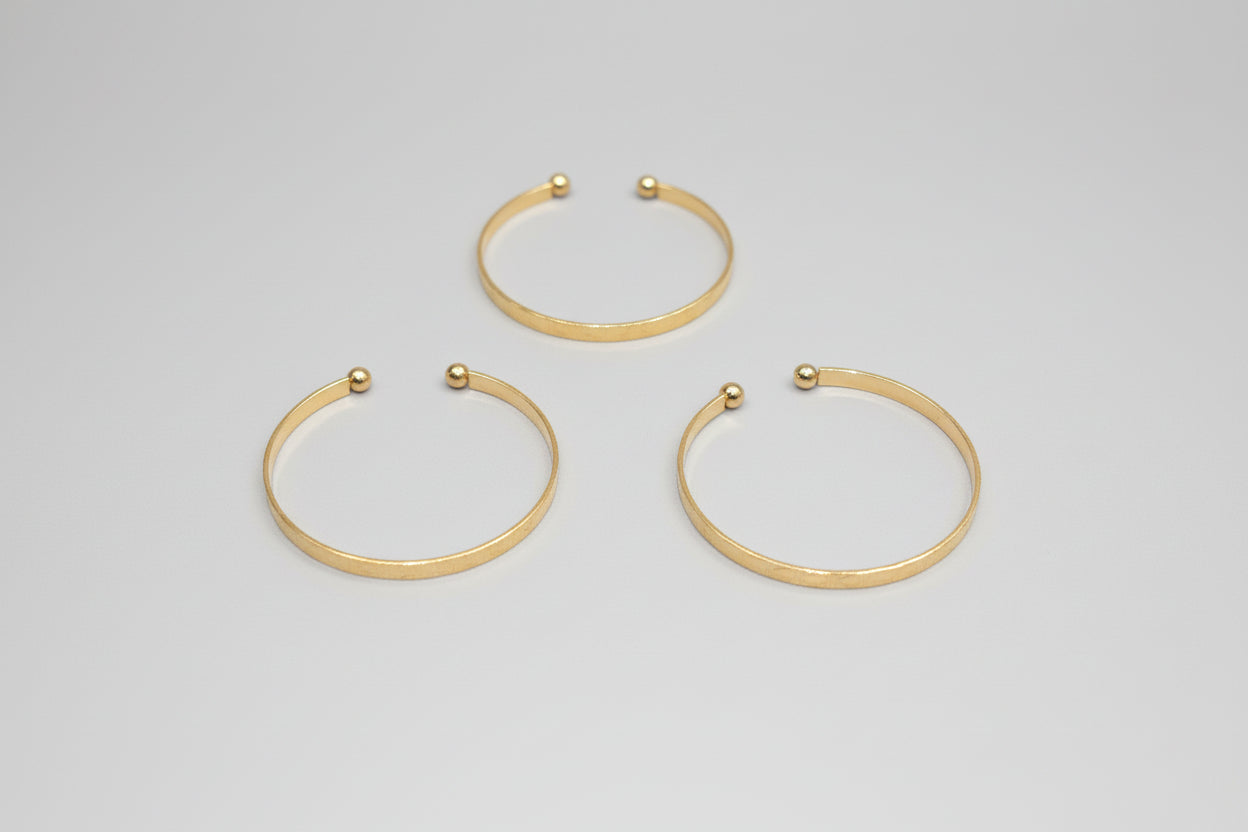 Bracelet - Hearts Bangle Gold Tone