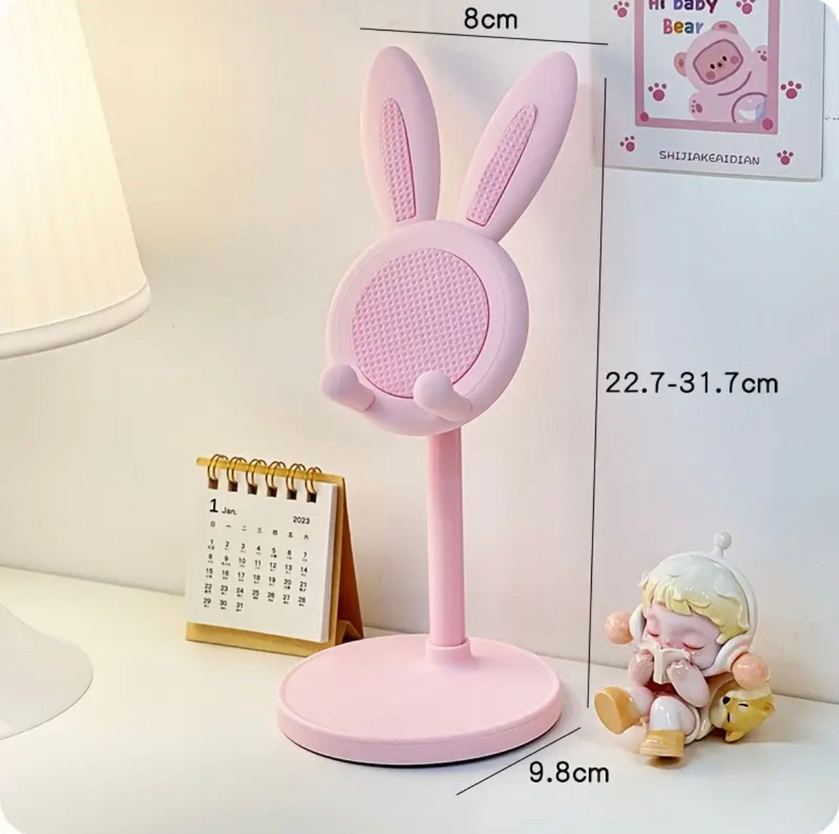 Phone Holder - Adjustable Pink Bunny - Phone Stand