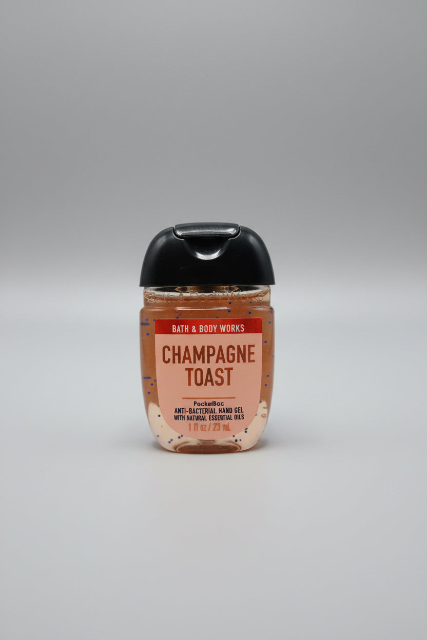 Hand Sanitizer - Champagne Toast - with a Compatible Gold Tone Cuff Bracelet