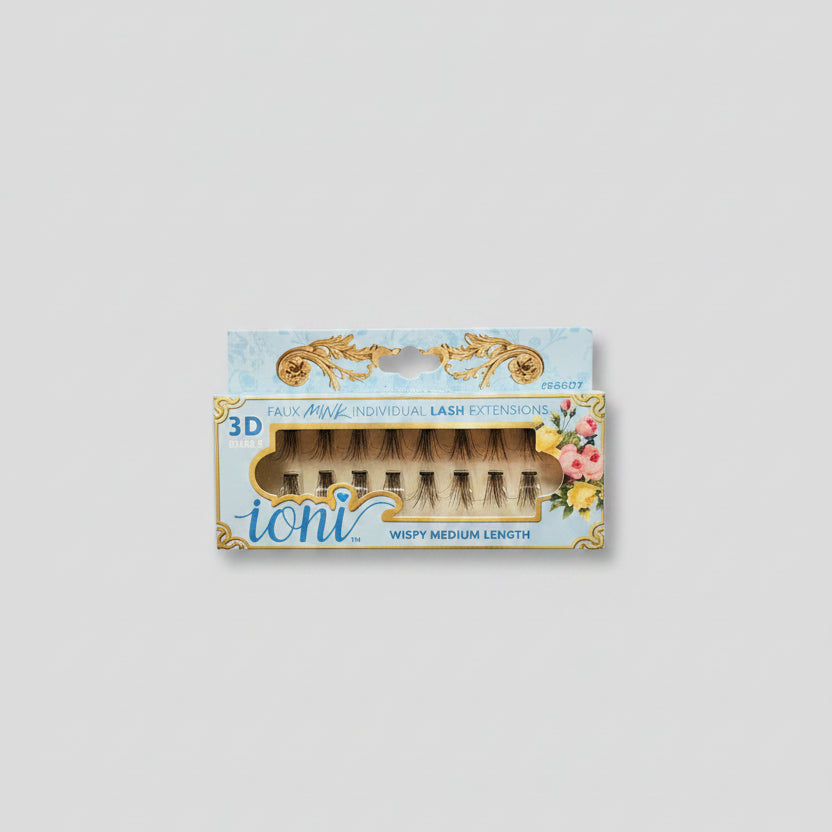 Lash Extensions - Ioni - Faux Mink Individual - Wispy Medium Length