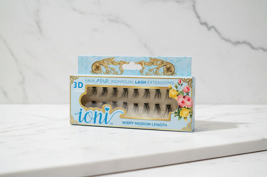 Lash Extensions - Ioni - Faux Mink Individual - Wispy Medium Length