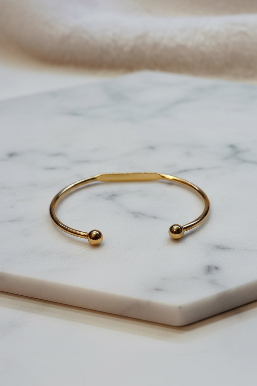 Hand Sanitizer - Champagne Toast - with a Compatible Gold Tone Cuff Bracelet