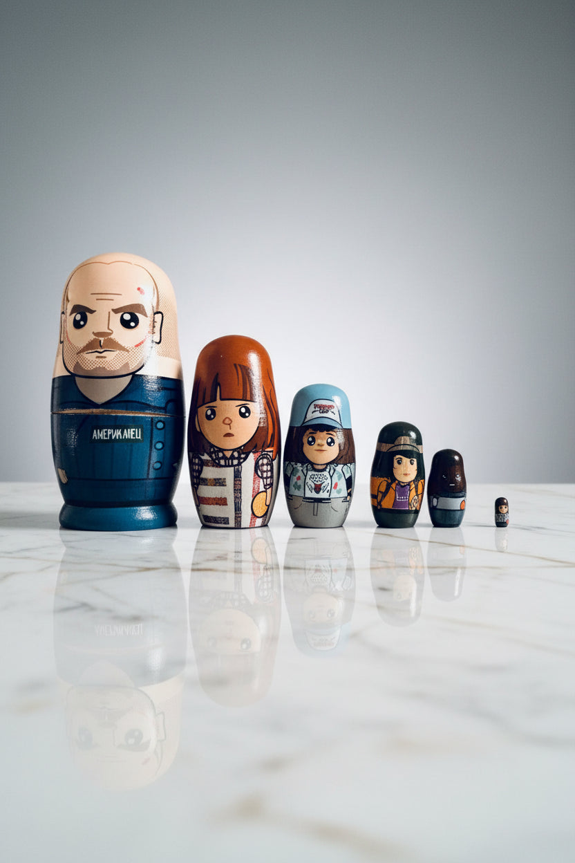 Wooden Nesting Dolls Set - Stranger Things - 6 Piece - Collectible