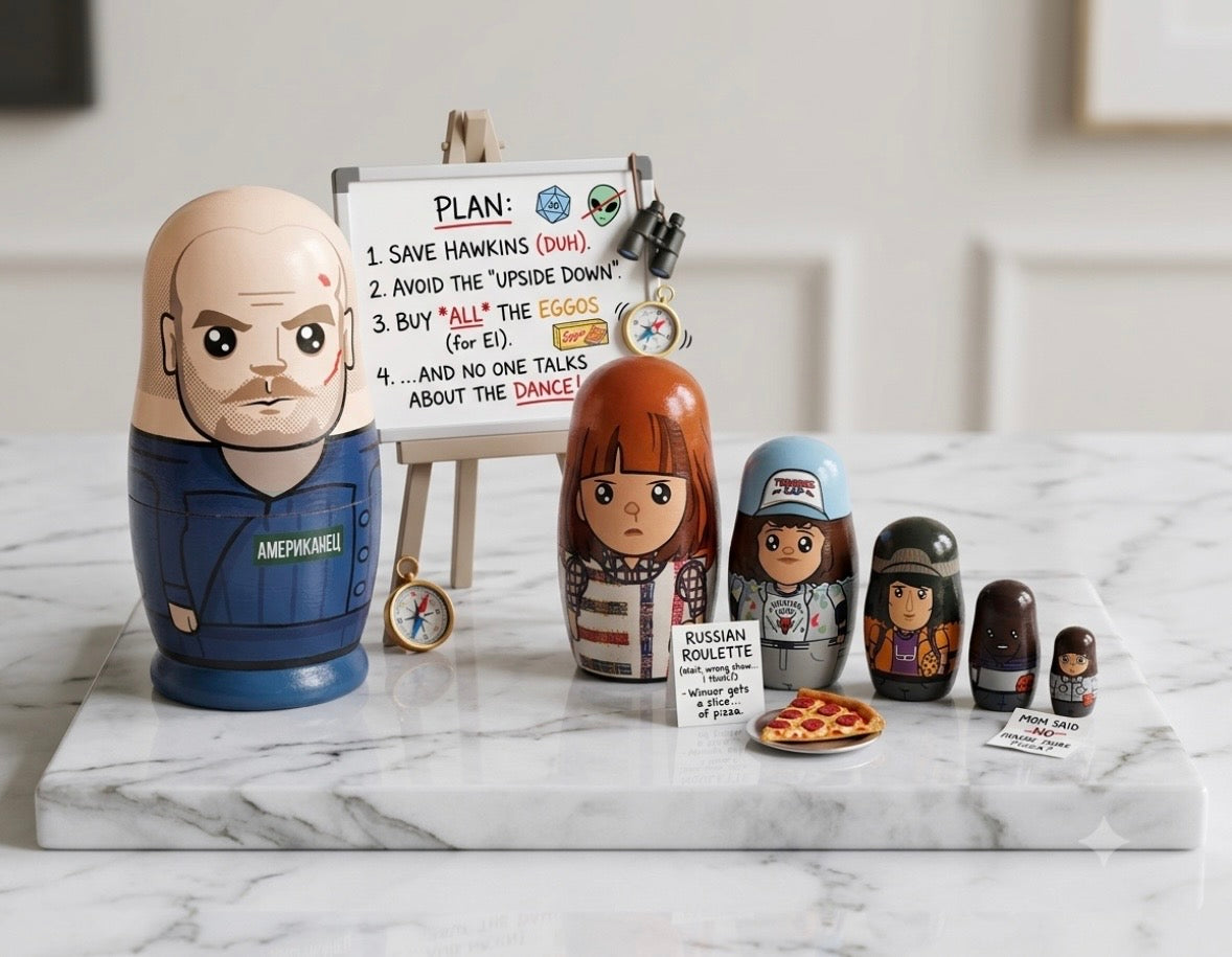 Wooden Nesting Dolls Set - Stranger Things - 6 Piece - Collectible