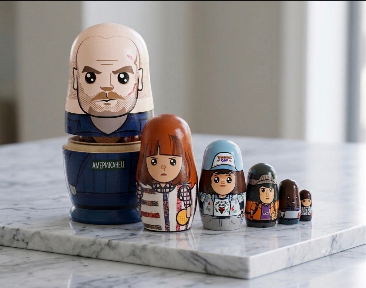 Wooden Nesting Dolls Set - Stranger Things - 6 Piece - Collectible
