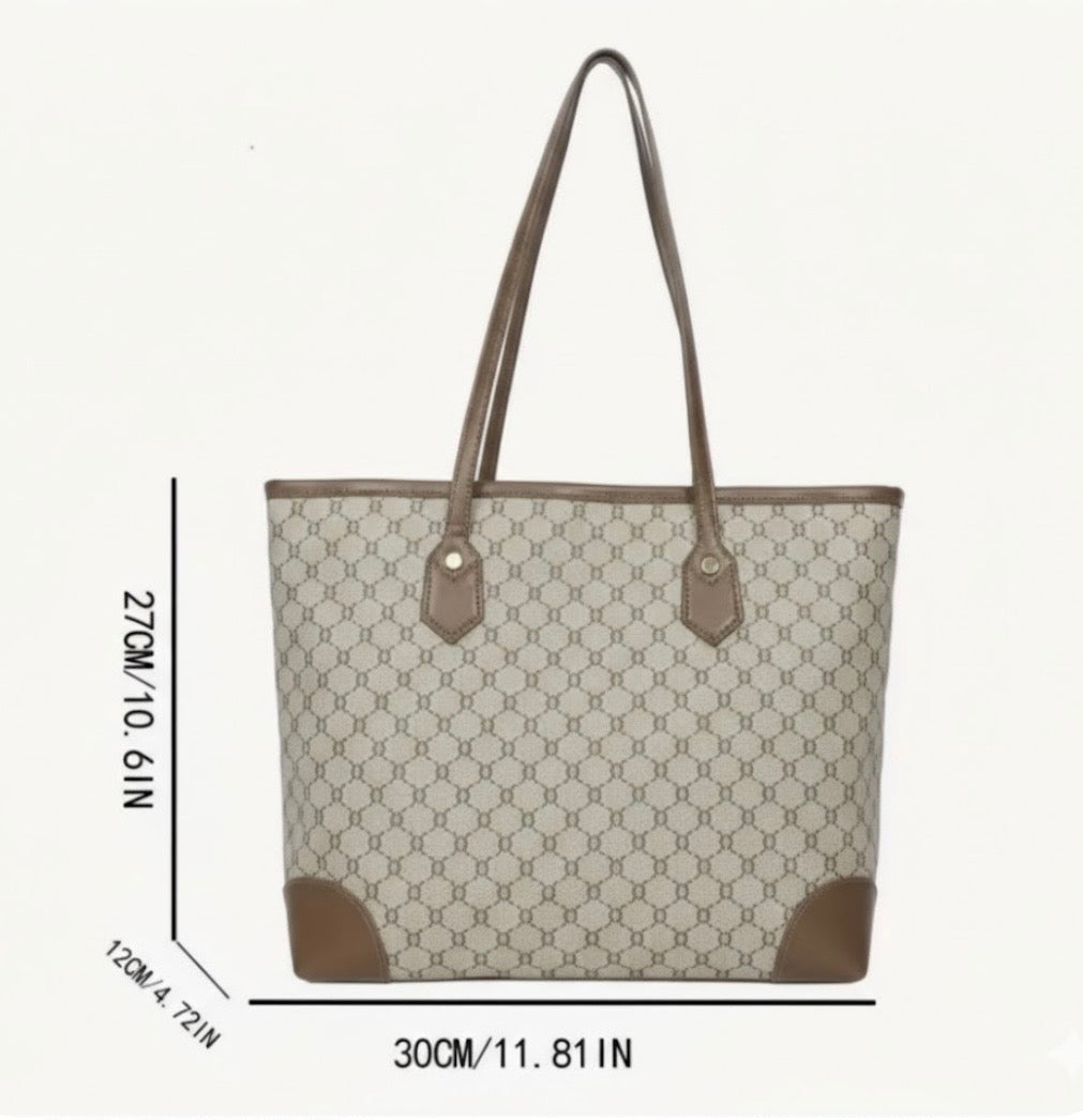 Handbag - Vintage Inspired Canvas Tote - Commuter - Shoulder Bag