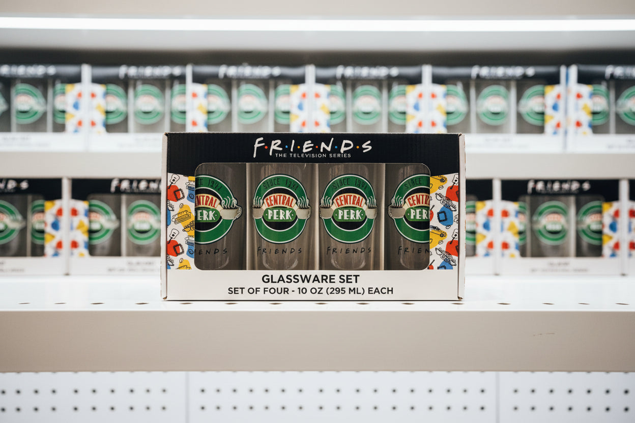Tumbler Set - (4-Pack) - FRIENDS Central Perk - 10oz Glass