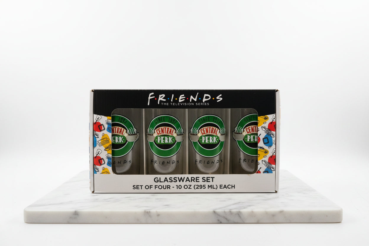 Tumbler Set - (4-Pack) - FRIENDS Central Perk - 10oz Glass