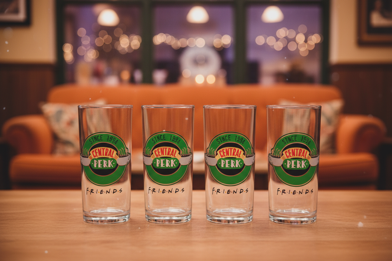 Tumbler Set - (4-Pack) - FRIENDS Central Perk - 10oz Glass