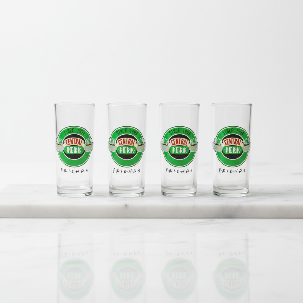 Tumbler Set - (4-Pack) - FRIENDS Central Perk - 10oz Glass
