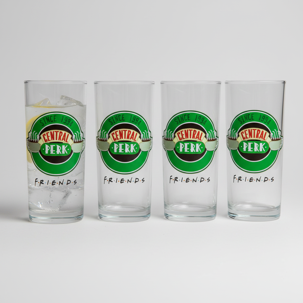 Tumbler Set - (4-Pack) - FRIENDS Central Perk - 10oz Glass