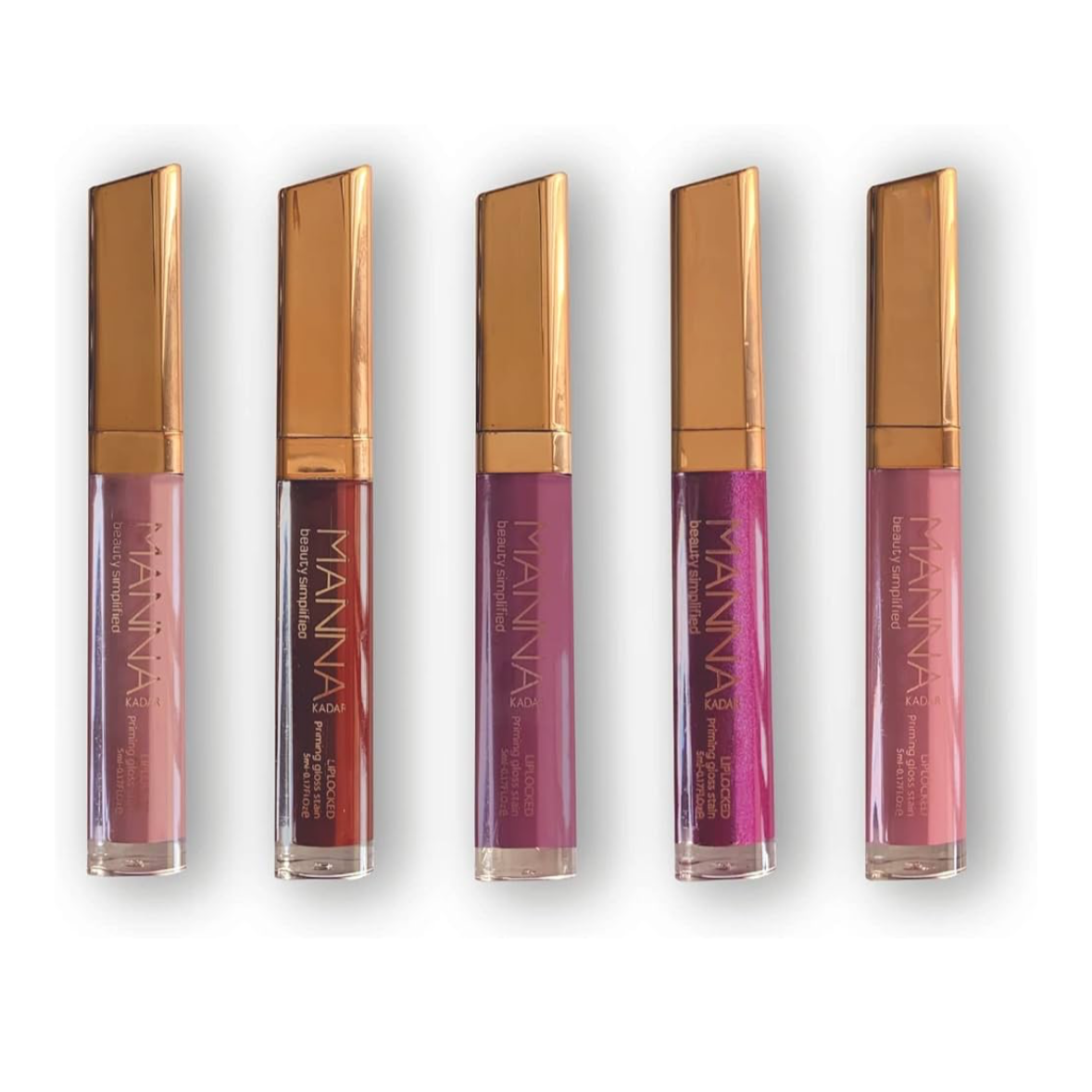 Lip Stain - by Manna Kadar - Set of 5 Different Shades
