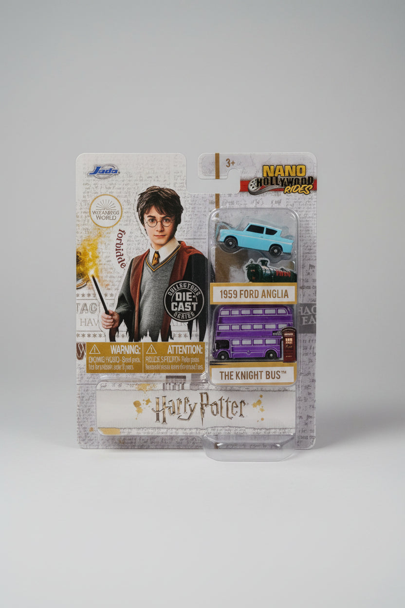 Die Cast Cars - Wizarding World - Harry Potter - 2 Pack -1959 Ford Anglia & The Knight Bus