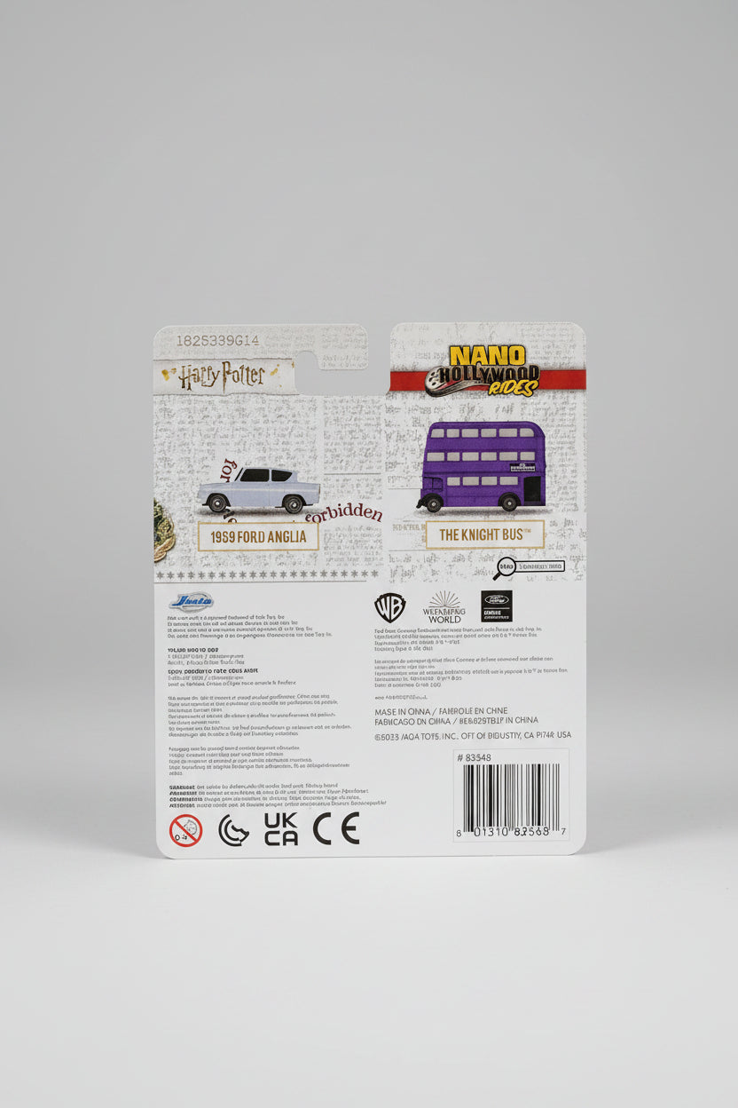 Die Cast Cars - Wizarding World - Harry Potter - 2 Pack -1959 Ford Anglia & The Knight Bus