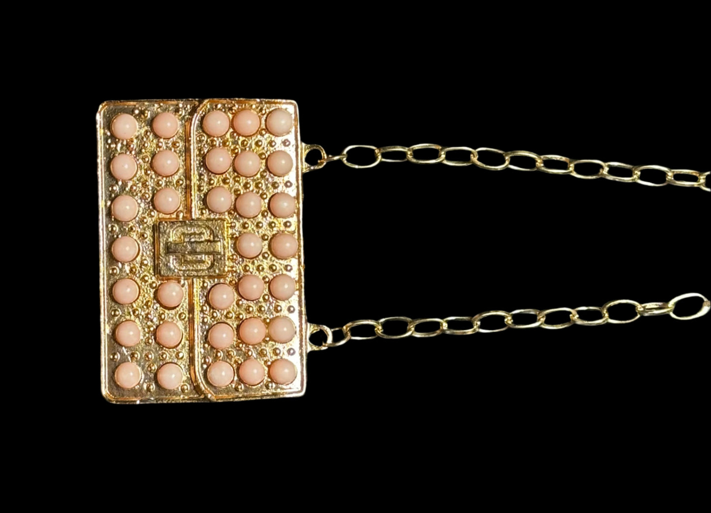 Necklace - Pink Beaded Pendant