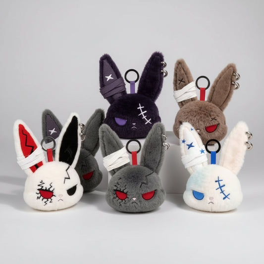 Plush Keychain - Gothic Bunny - Bag Clip