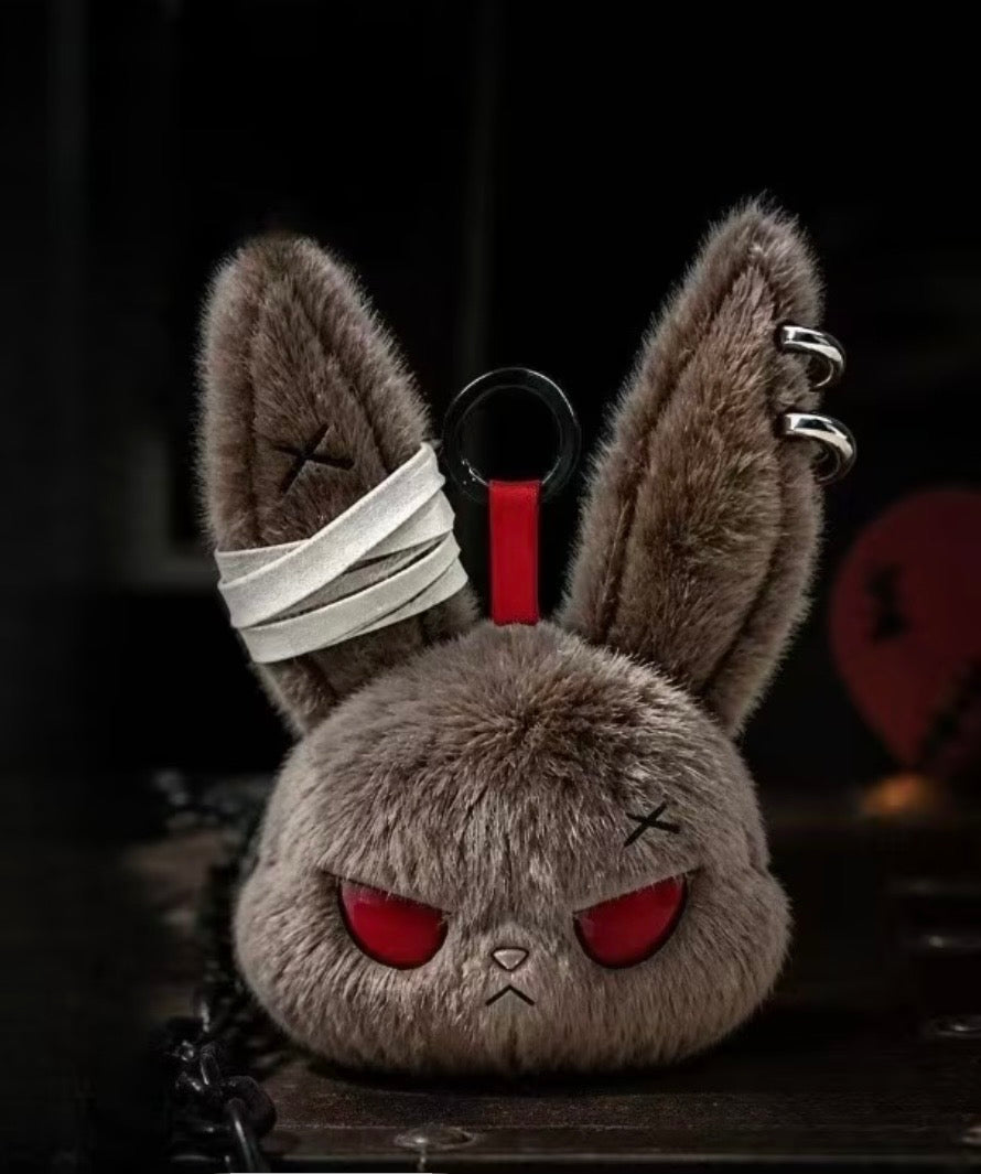 Plush Keychain - Gothic Bunny - Bag Clip