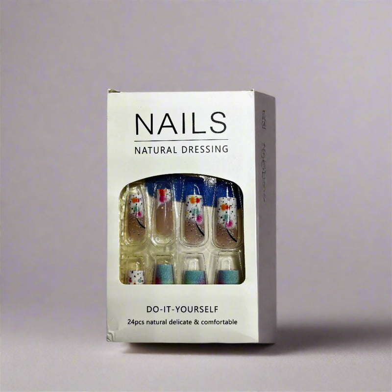 Press on Nails - Abstract Color Pop