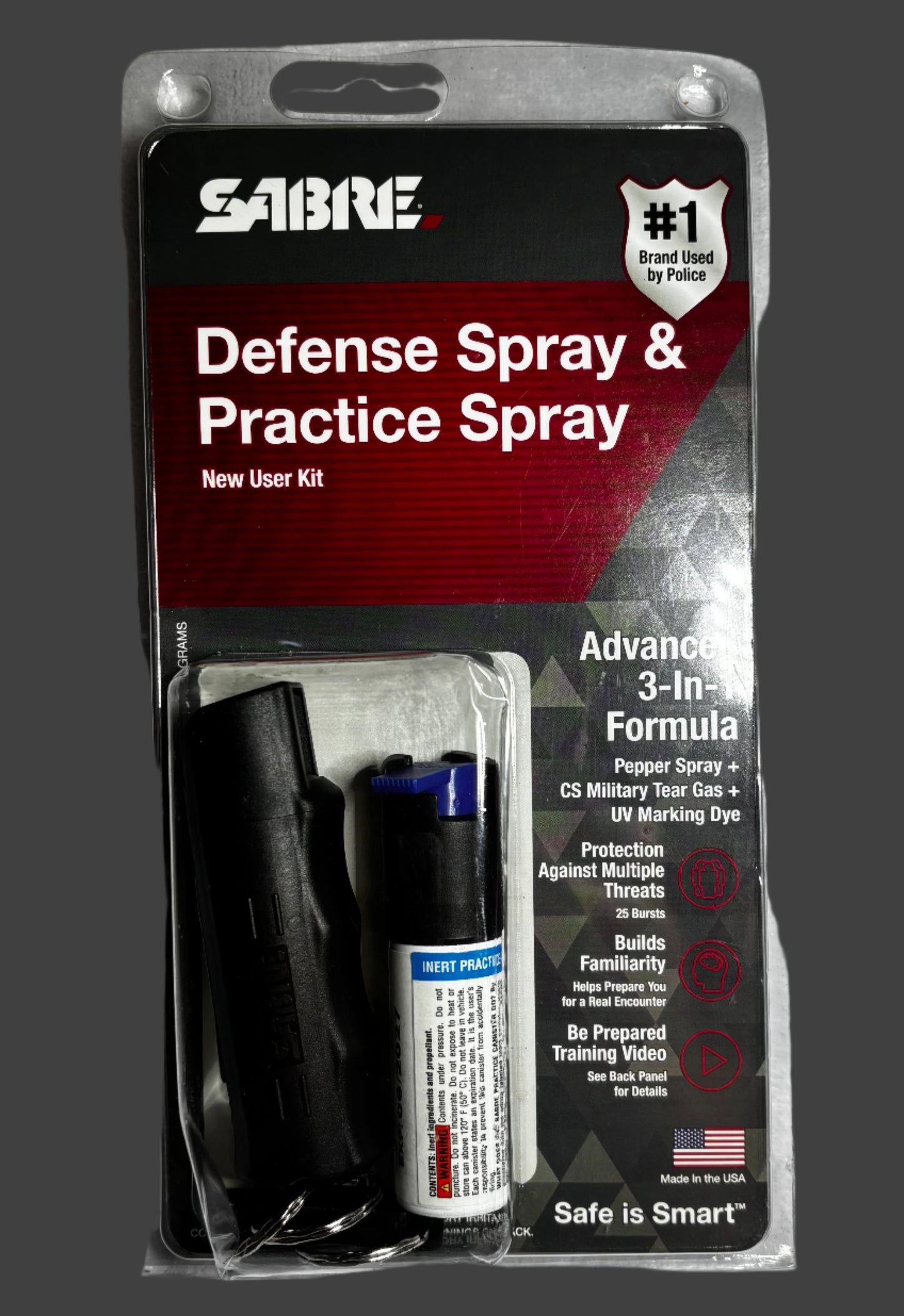 Pepper Spray - Sabre - Defense Spray and Practice Spray - New User Kit