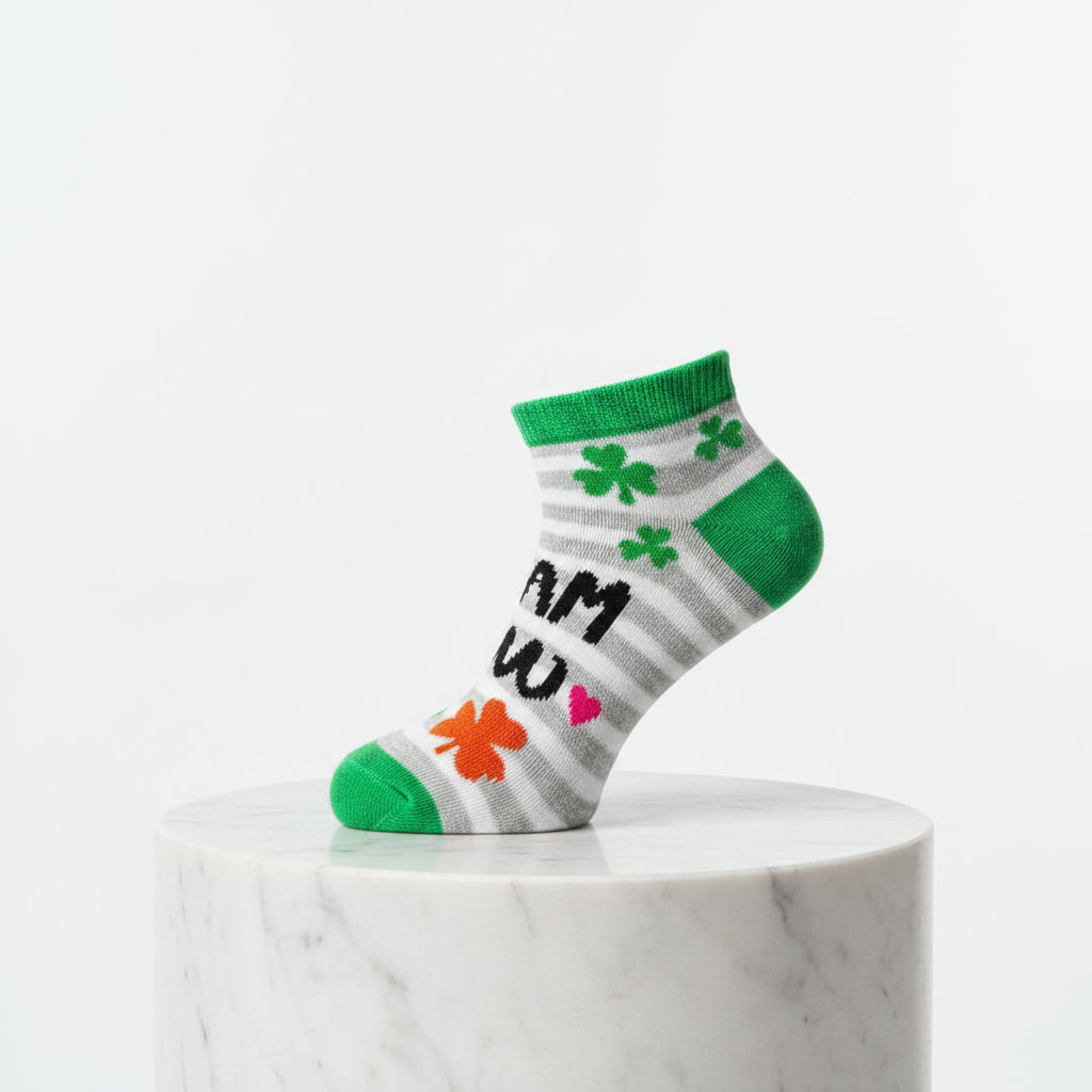 Ankle Socks -St Patrick's Day - Shamrock Cutie - Size 5-9