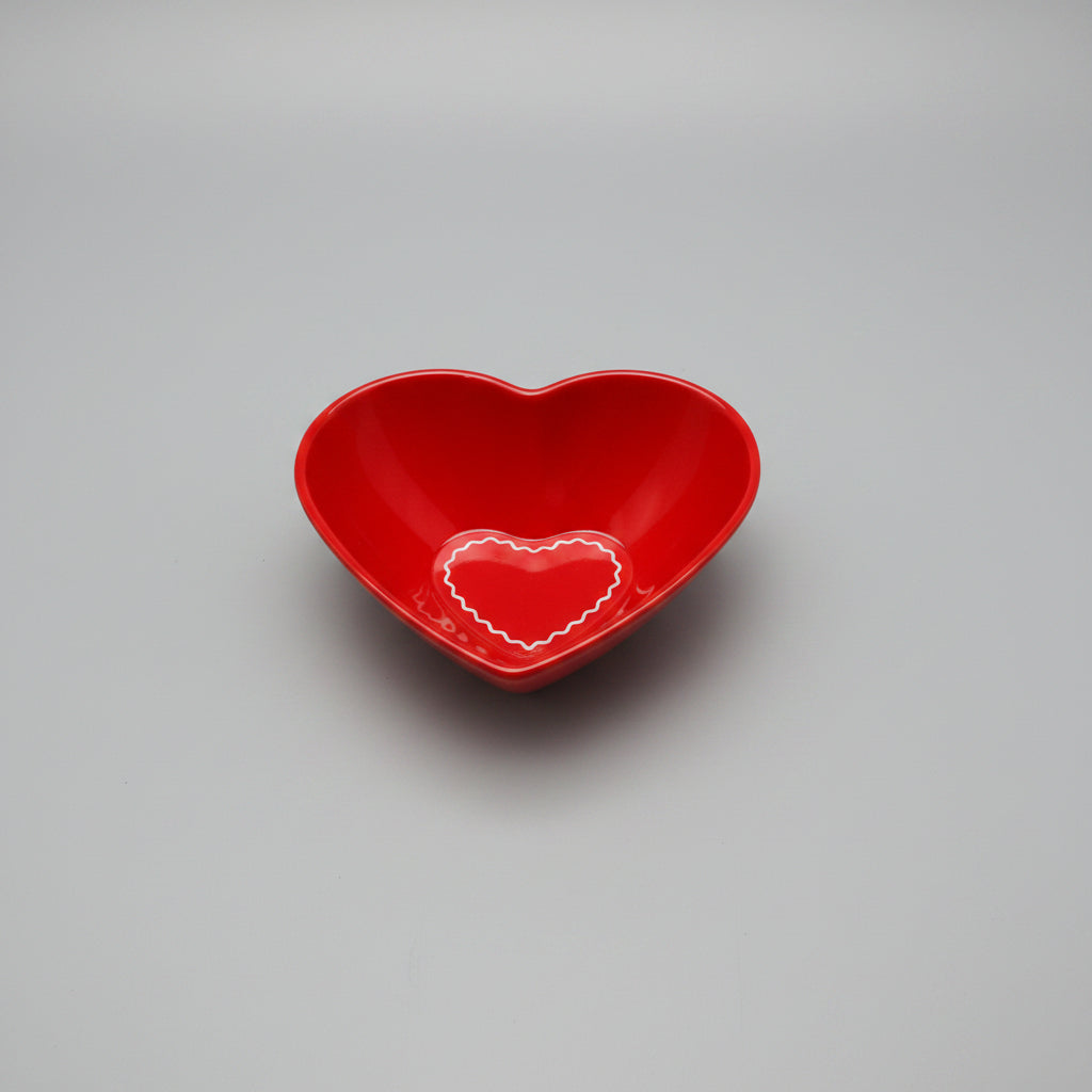 Bowls - Heart Shaped - with Scalloped Heart Details - Set of Two