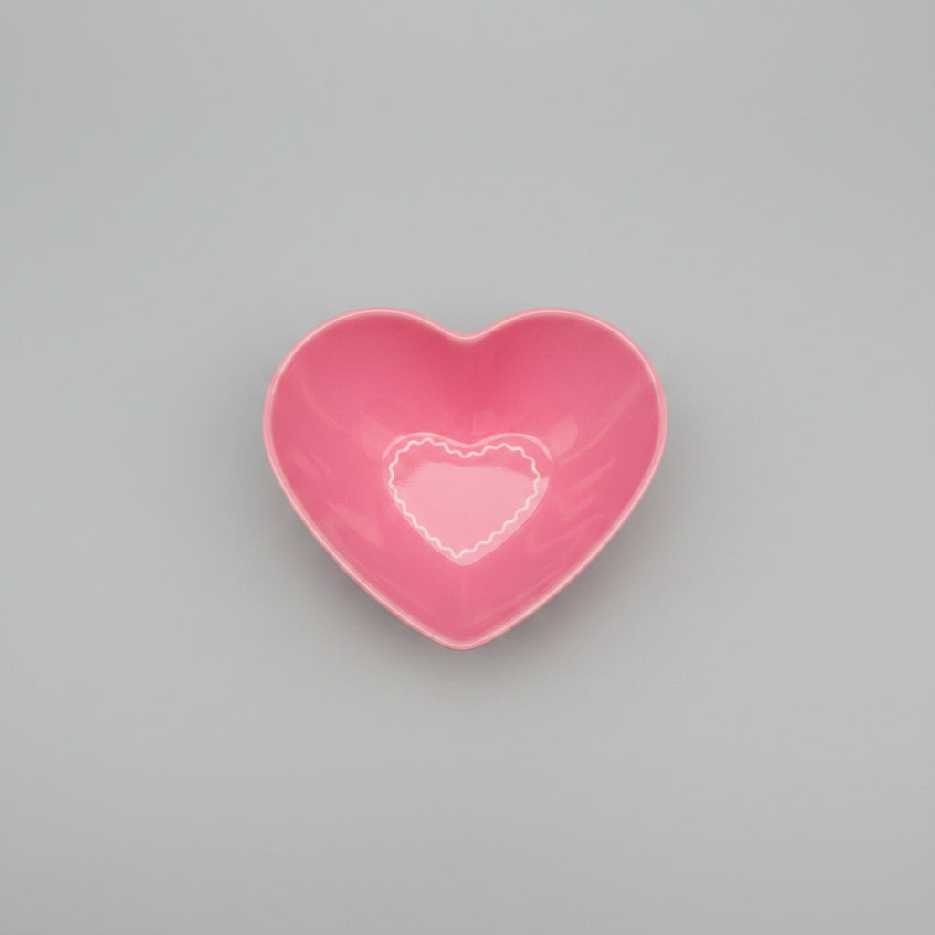 Bowls - Heart Shaped - with Scalloped Heart Details - Set of Two