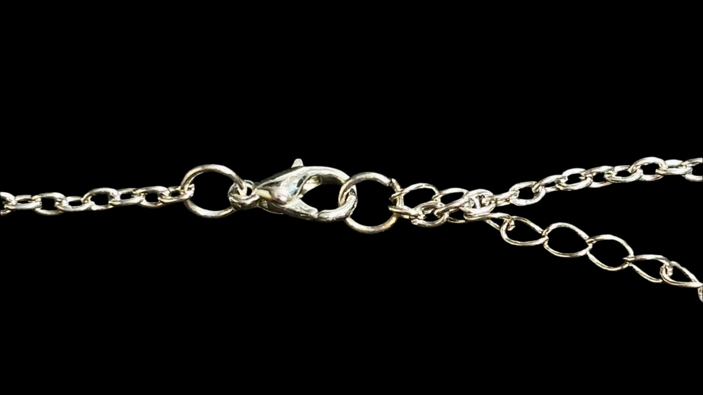 Necklace - Red Rhinestone Heart