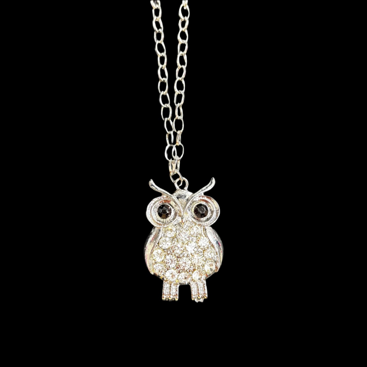 Necklace - Rhinestone Owl