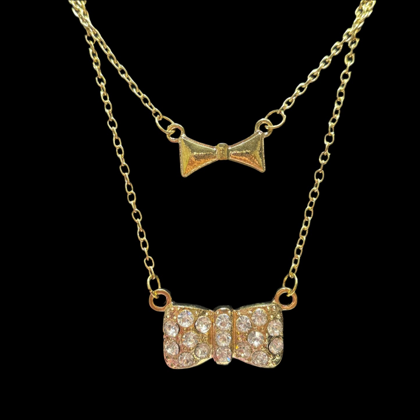 Necklace - Double Strand Bows