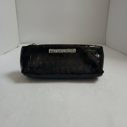 Cosmetic Bag - Brighton - Glossy Dark Brown - Patent Leather