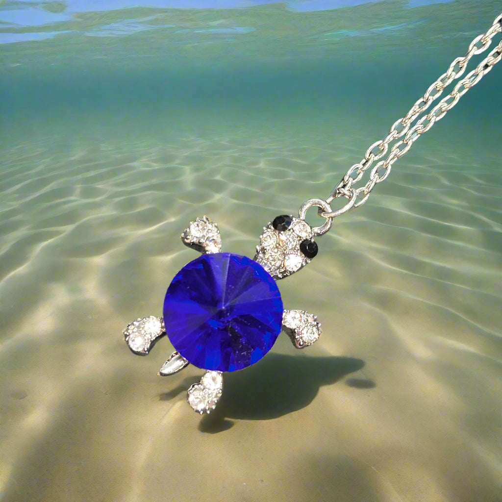 Necklace - Crystal Turtle Pendant