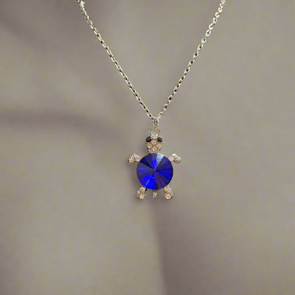 Necklace - Crystal Turtle Pendant