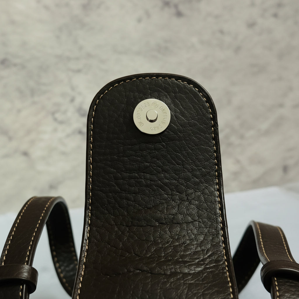 Handbag - Etienne Aigner - Brown - Shoulder Bag -  Signature Monogrammed Logo Fabric Pattern