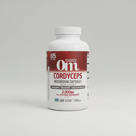 Supplements - Om Cordyceps Mushroom Capsules - 2000mg - Organic