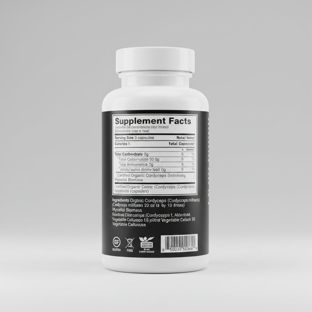 Supplements - Om Cordyceps Mushroom Capsules - 2000mg - Organic