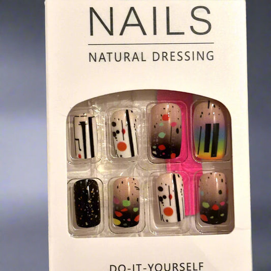 Press on Nails - Retro Paint Splatter