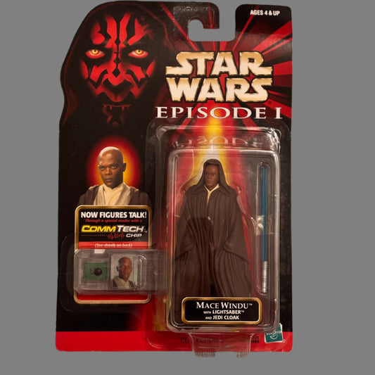 Star Wars - Episode 1 - Mace Windu with Light Saber and Jedi Cloak