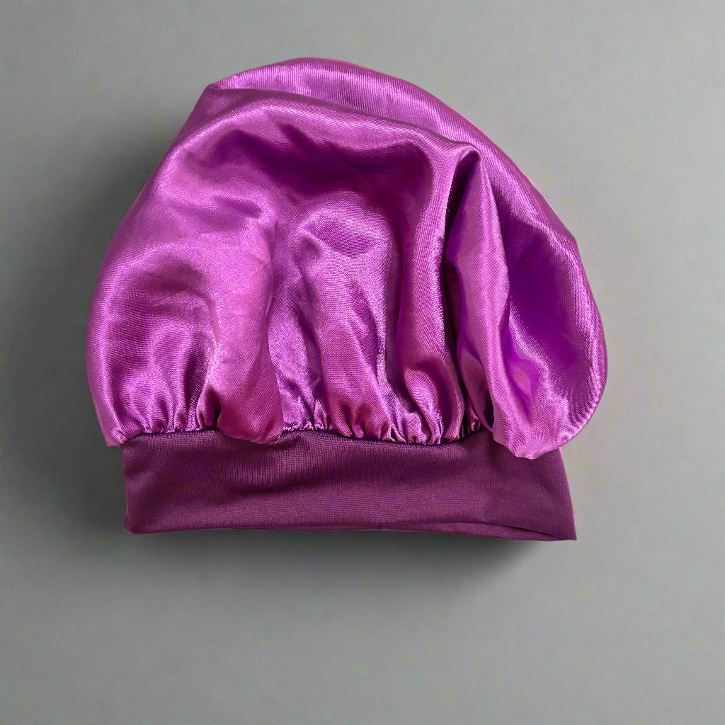 Hair Bonnet - Silk - Purple