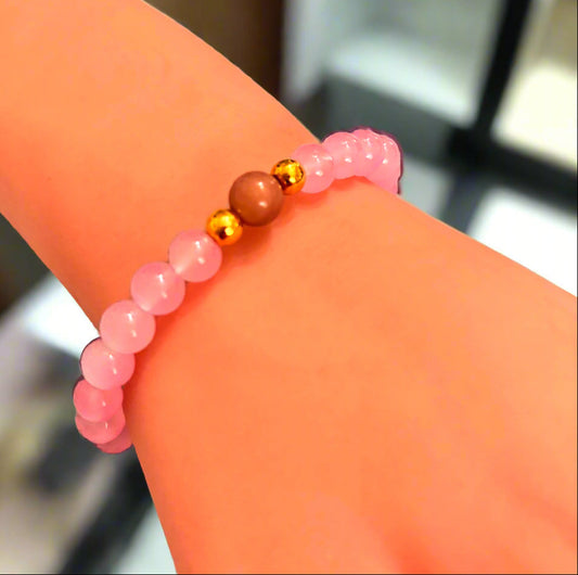 Bracelet - Pink Cat's Eye - Rose Quartz