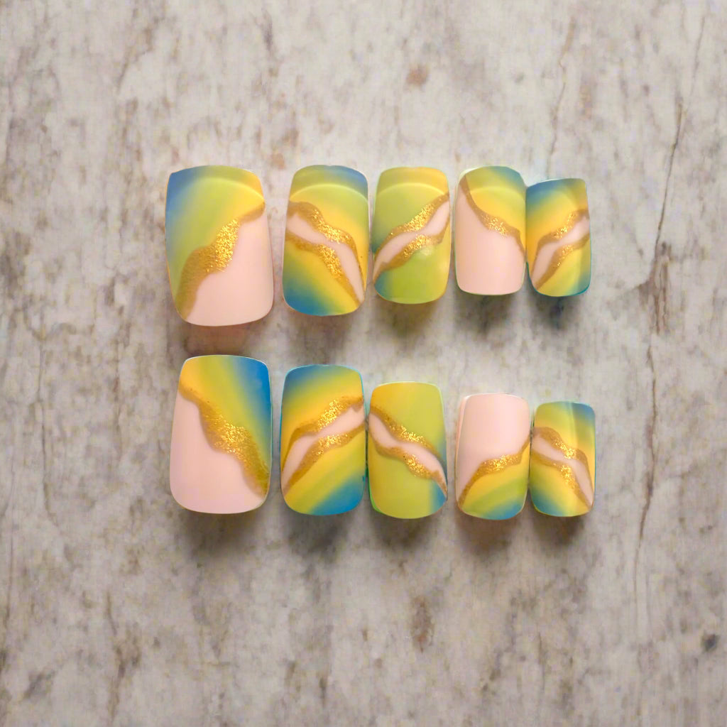 Press on Nails - Pineapple Express