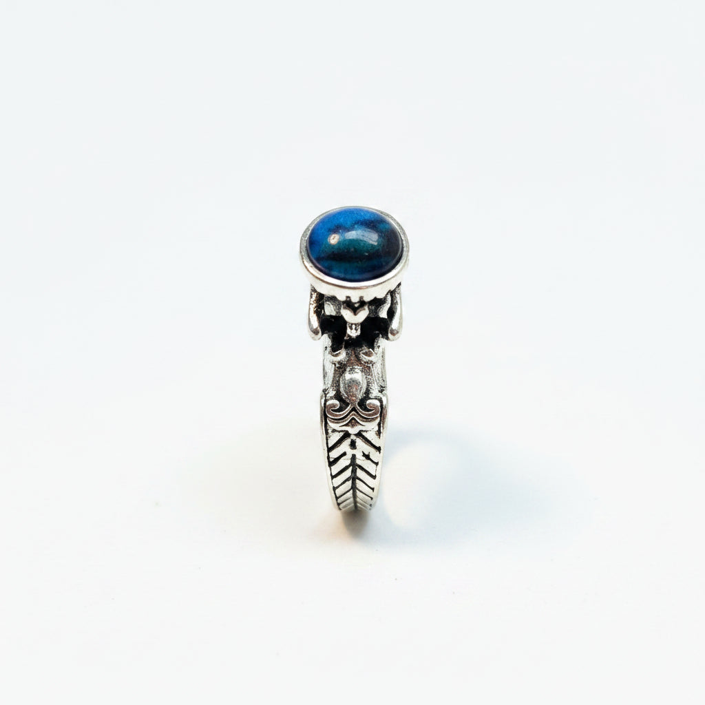 Ring - Open Ended - Blue "Evil Eye" or Dragon's Eye - Size 8