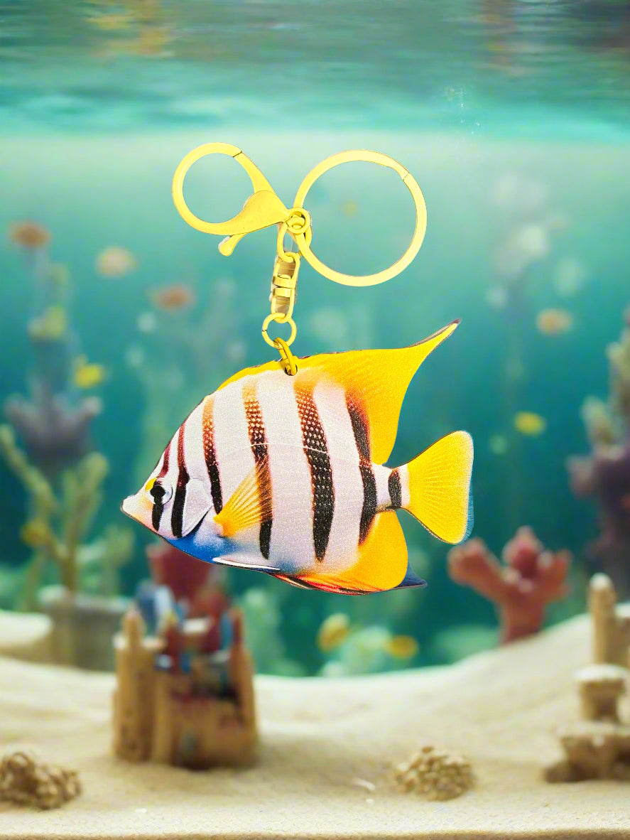 Keychain - Vibrant Exotic Tropical Fish