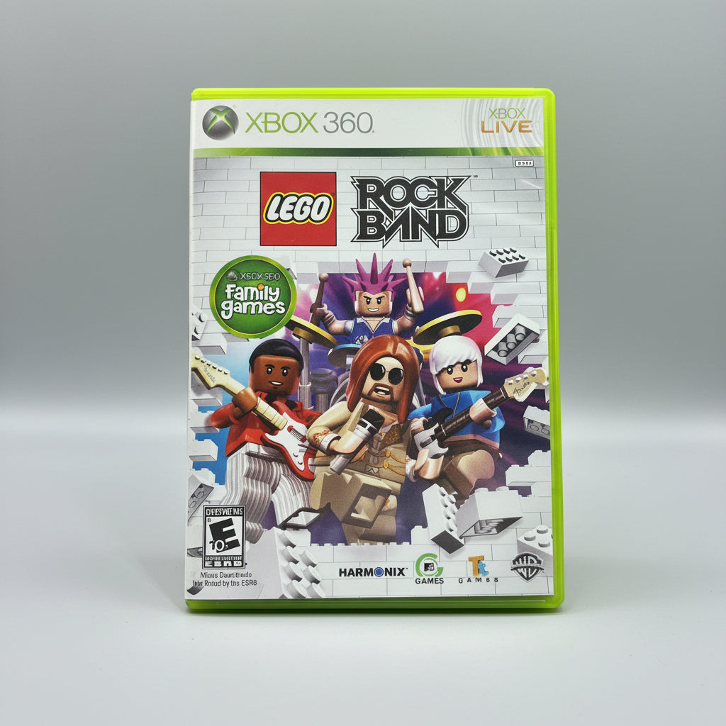 Video Game - Xbox 360 - LEGO Rock Band - Complete with Manual & Case - (Preowned)
